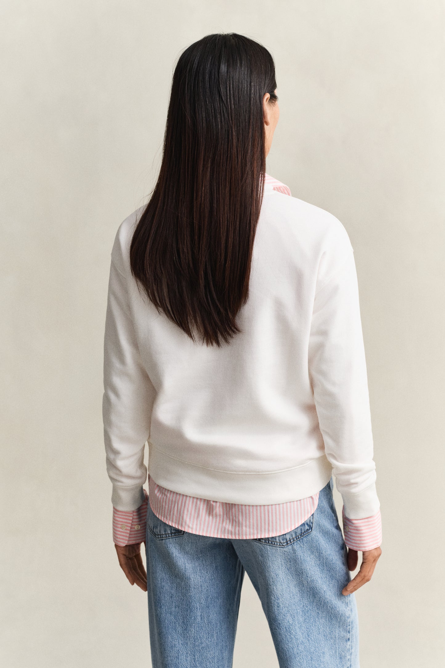 EGGSHELL, ROPE GRAPHIC C-NECK SWEAT, BACK-VIEW BY GANT AU.