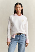 EGGSHELL, ROPE GRAPHIC C-NECK SWEAT, FRONT-VIEW BY GANT AU.