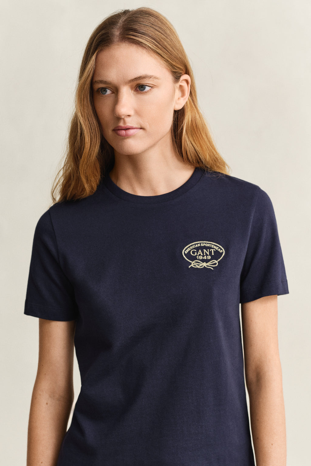 EVENING BLUE, ROPE GRAPHIC SS T-SHIRT, CLOSE-UP BY GANT AU.