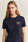 EVENING BLUE, ROPE GRAPHIC SS T-SHIRT, CLOSE-UP BY GANT AU.