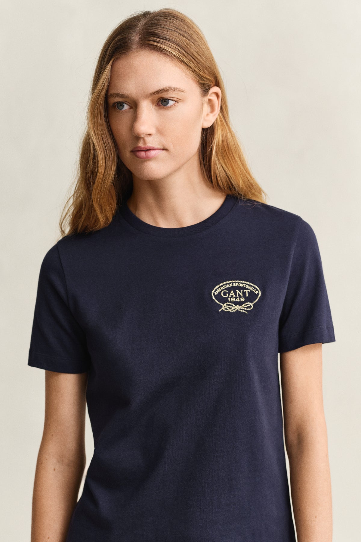 EVENING BLUE, ROPE GRAPHIC SS T-SHIRT, CLOSE-UP BY GANT AU.