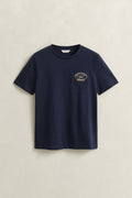 EVENING BLUE, ROPE GRAPHIC SS T-SHIRT, FLAT-LAY BY GANT AU.