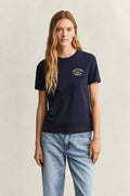 EVENING BLUE, ROPE GRAPHIC SS T-SHIRT, FRONT-VIEW BY GANT AU.