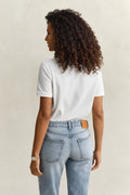 WHITE, REG SHIELD SS PIQUE POLO, BACK-VIEW BY GANT AU.