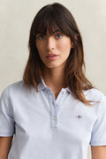 LIGHT BLUE, REG SHIELD SS PIQUE POLO, CLOSE-UP BY GANT AU.
