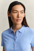 HYDRANGEA BLUE, Slim Polo Shirt, CLOSE-UP BY GANT AU.