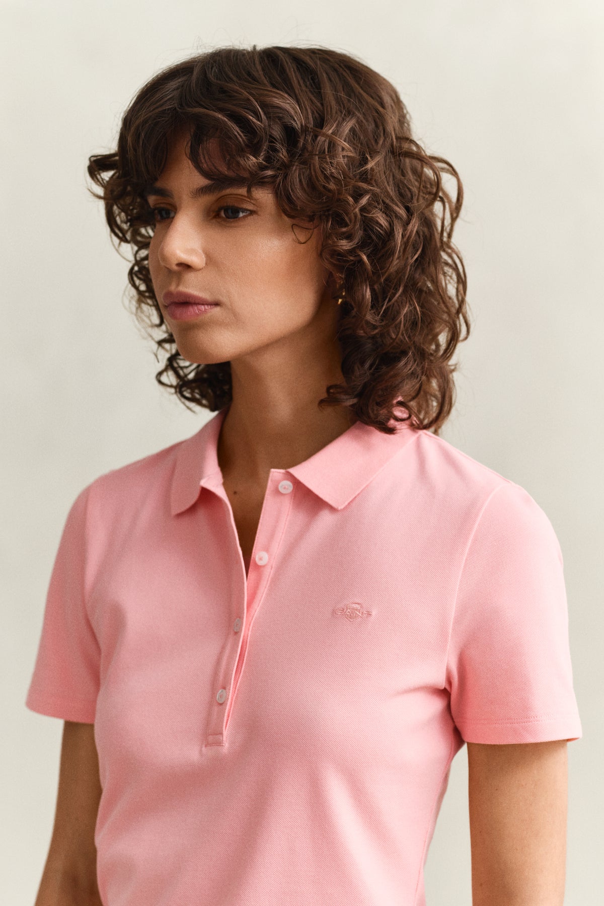 APRICOT PINK, Slim Polo Shirt, CLOSE-UP BY GANT AU.