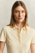 VANILLA YELLOW, Slim Polo Shirt, CLOSE-UP BY GANT AU.