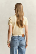 VANILLA YELLOW, Slim Polo Shirt, BACK-VIEW BY GANT AU.