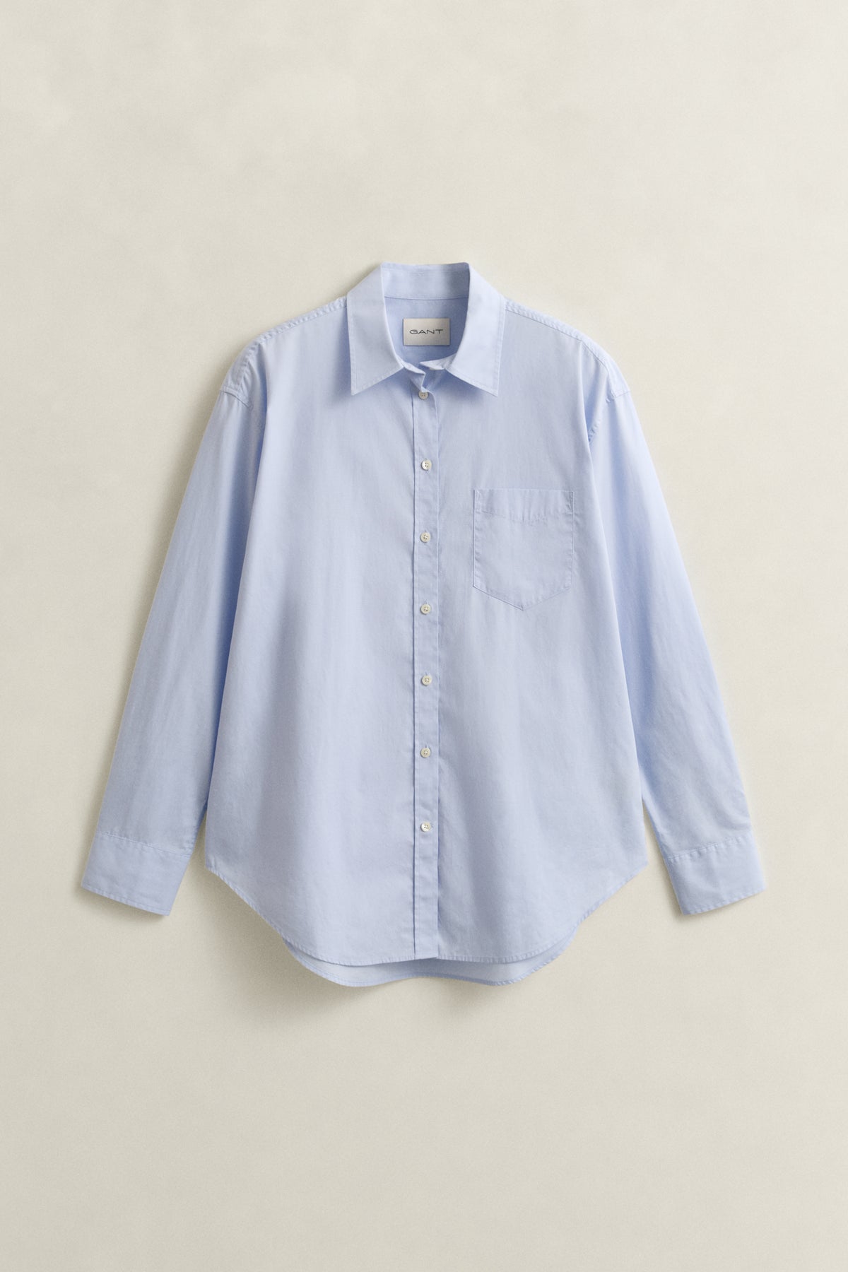 LIGHT BLUE, REL CLASSIC POPLIN SHIRT, FLAT-LAY BY GANT AU.