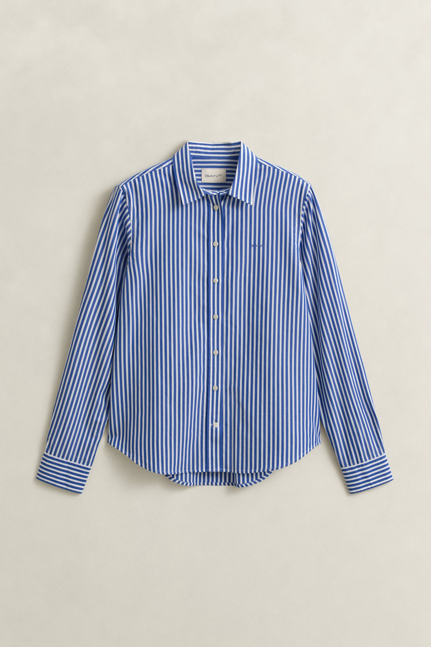 ROYAL BLUE, REG CLASSIC POPLIN STRIPED SHIRT, FLAT-LAY BY GANT AU.