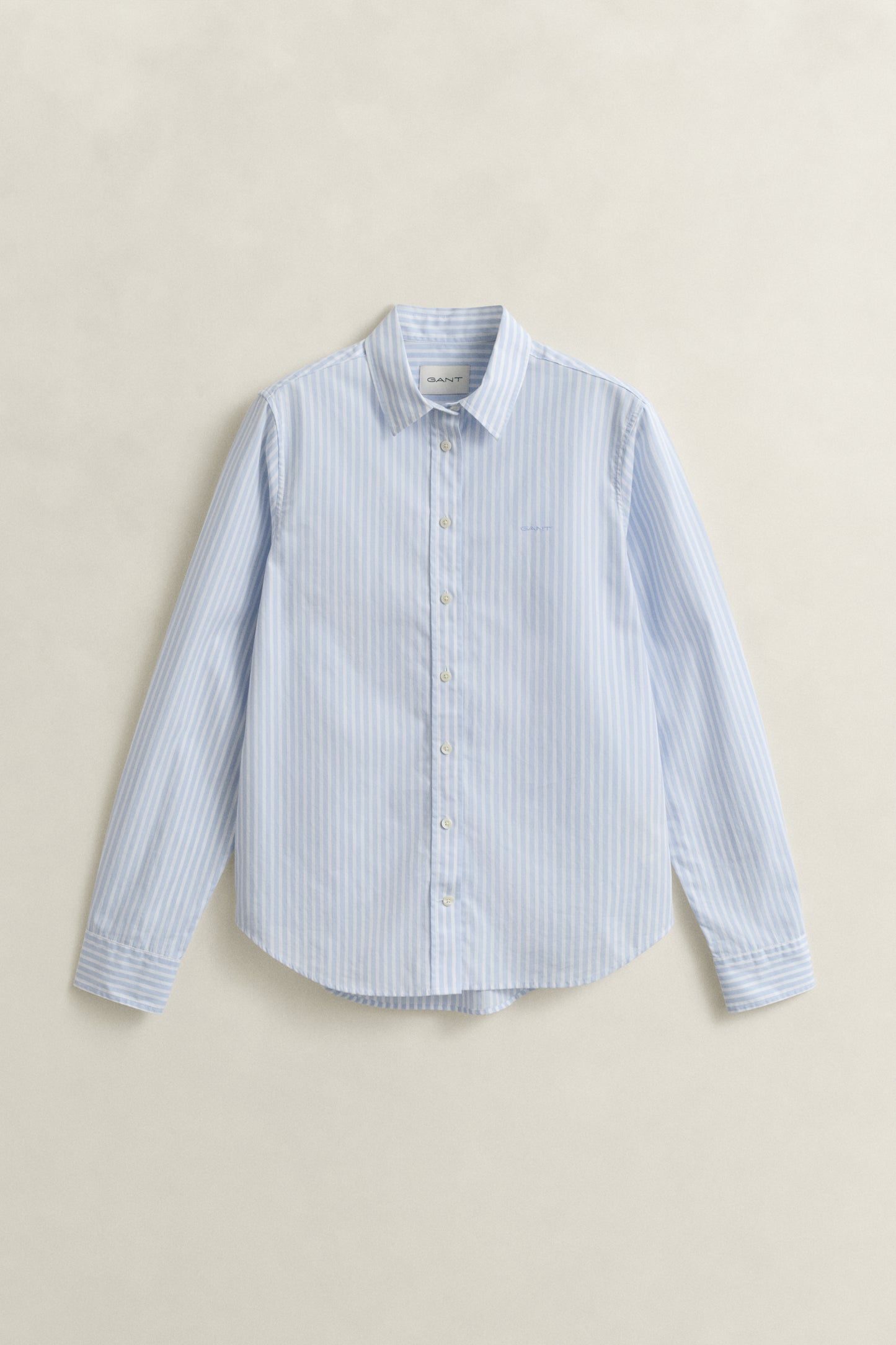LIGHT BLUE, REG CLASSIC POPLIN STRIPED SHIRT BY GANT AU.