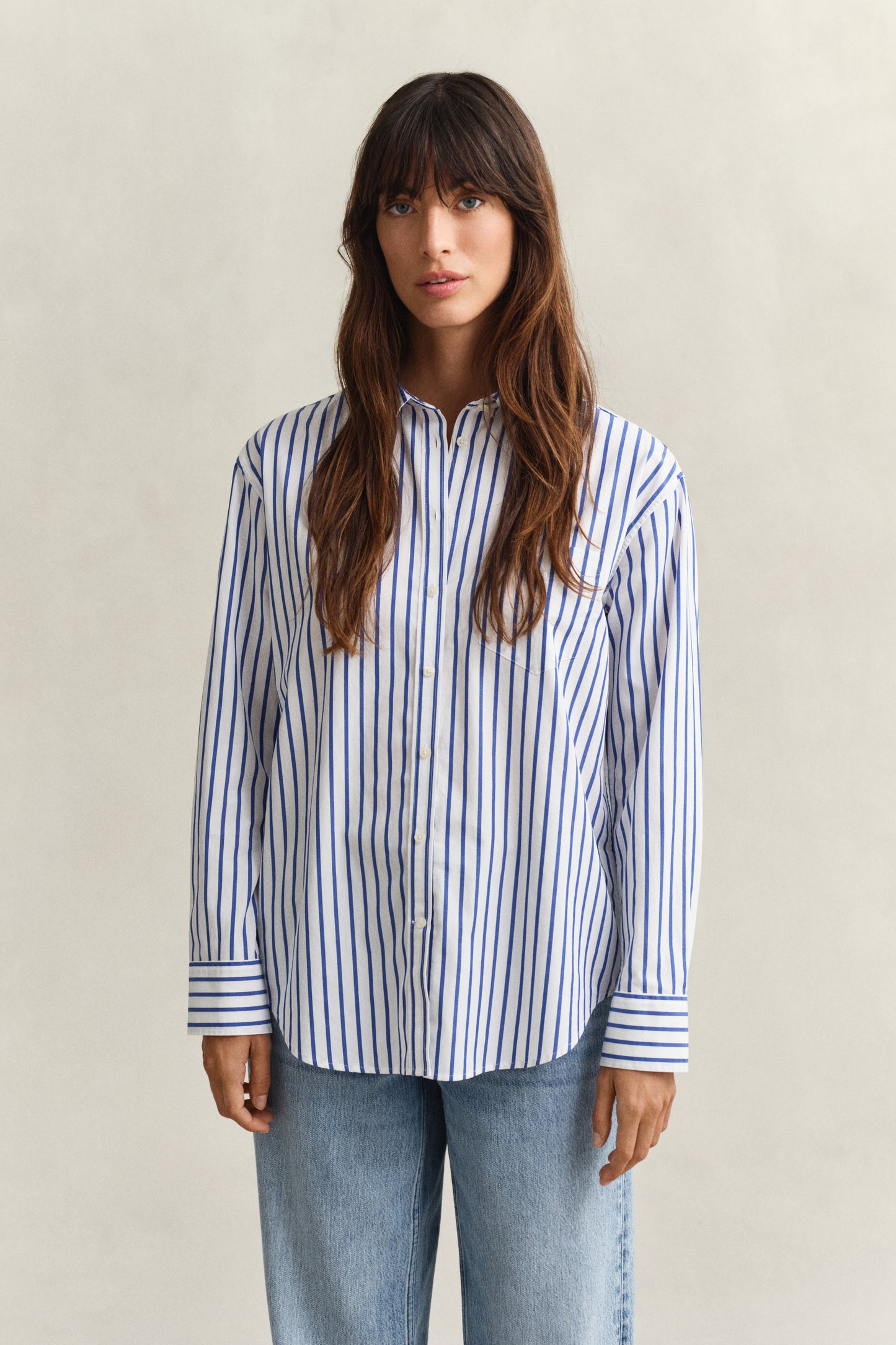 Relaxed Fit Classic Striped Poplin Shirt
