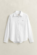 WHITE, REG DENIM SHIRT, FLAT-LAY BY GANT AU.