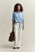 LIGHT BLUE WORN IN, Relaxed Indigo Shirt BY GANT AU.