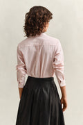 APRICOT PINK, REG CLASSIC POPLIN STRIPE SHIRT, BACK-VIEW BY GANT AU.