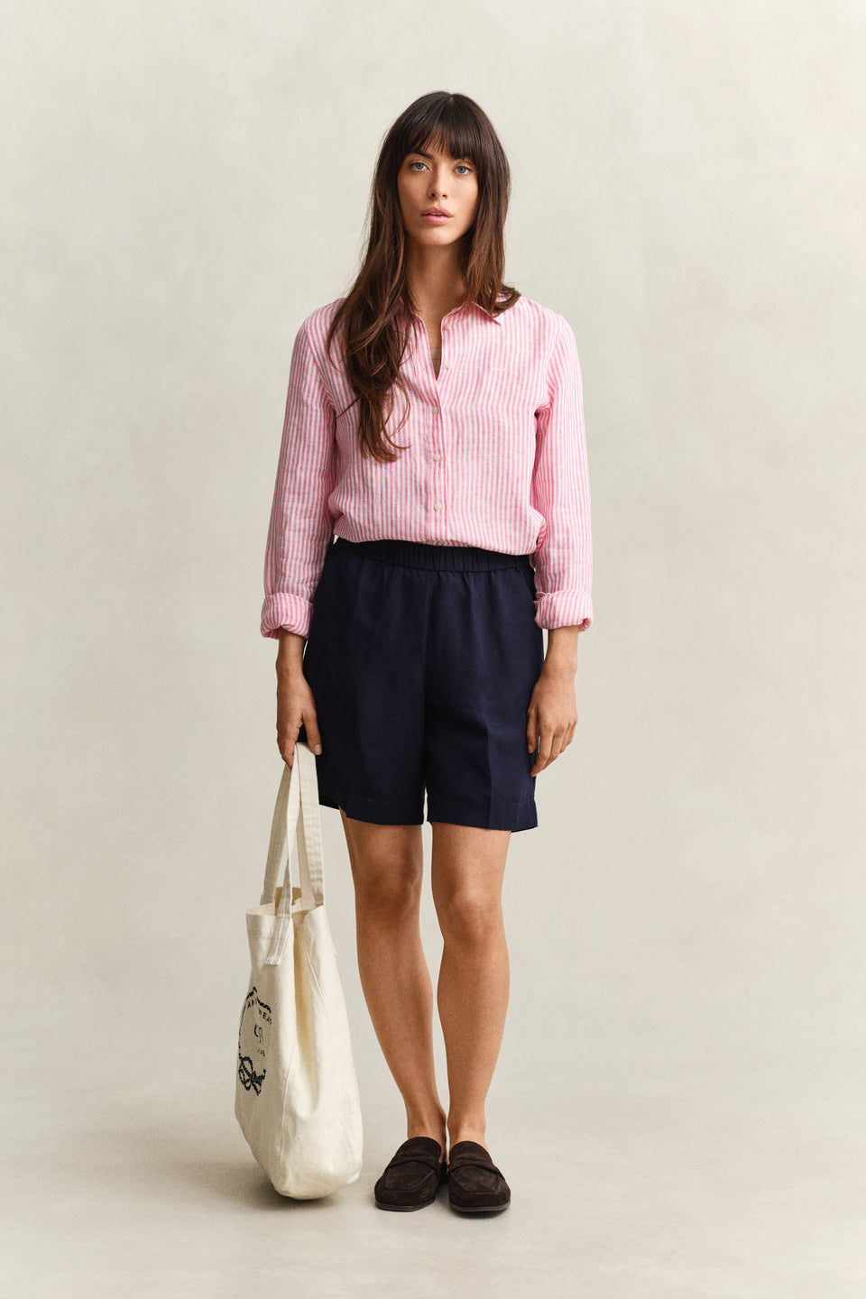 Regular Fit Striped Linen Shirt