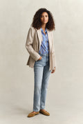 HYDRANGEA BLUE, REG PRINTED CTN SILK LS SHIRT BY GANT AU.