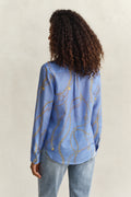 HYDRANGEA BLUE, REG PRINTED CTN SILK LS SHIRT, BACK-VIEW BY GANT AU.
