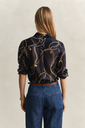 EVENING BLUE, REG PRINTED CTN SILK LS SHIRT, BACK-VIEW BY GANT AU.