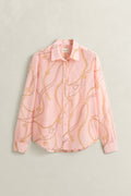 APRICOT PINK, REG PRINTED CTN SILK LS SHIRT, FLAT-LAY BY GANT AU.