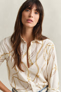 EGGSHELL, REG PRINTED CTN VOILE SHIRT, CLOSE-UP BY GANT AU.