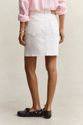 EGGSHELL, DENIM SHORT SKIRT, BACK-VIEW BY GANT AU.