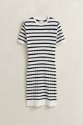 EGGSHELL, STRETCH COTTON CABLE SS DRESS, FLAT-LAY BY GANT AU.