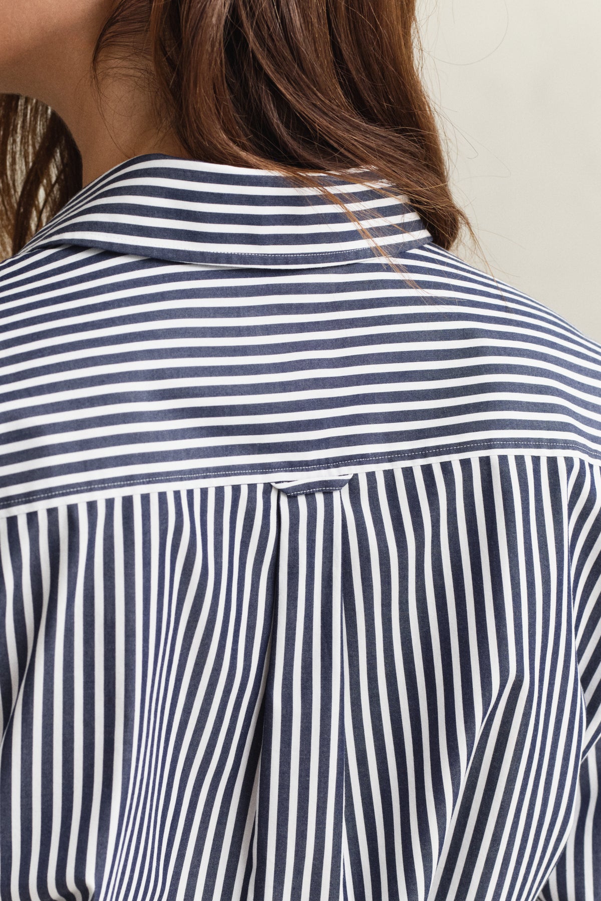 Striped Poplin Shirt Dress