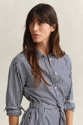 CLASSIC BLUE, CLASSIC POPLIN STRIPE SHIRT DRESS, CLOSE-UP BY GANT AU.