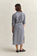 CLASSIC BLUE, CLASSIC POPLIN STRIPE SHIRT DRESS, BACK-VIEW BY GANT AU.