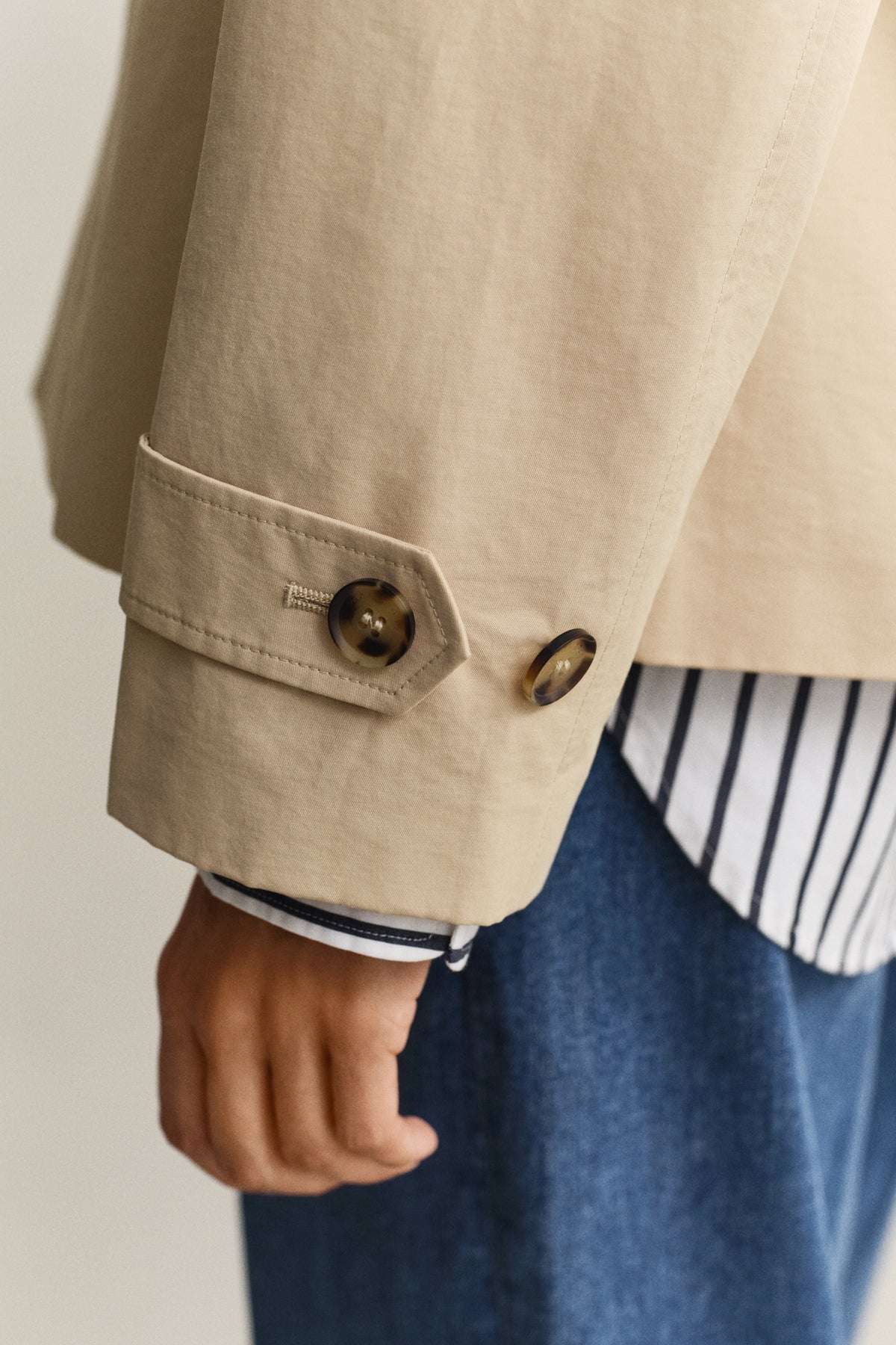 MODEL WEARING Short Car Coat