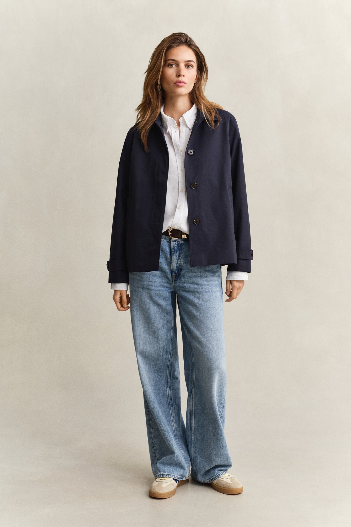 EVENING BLUE, Short Car Coat BY GANT AU.