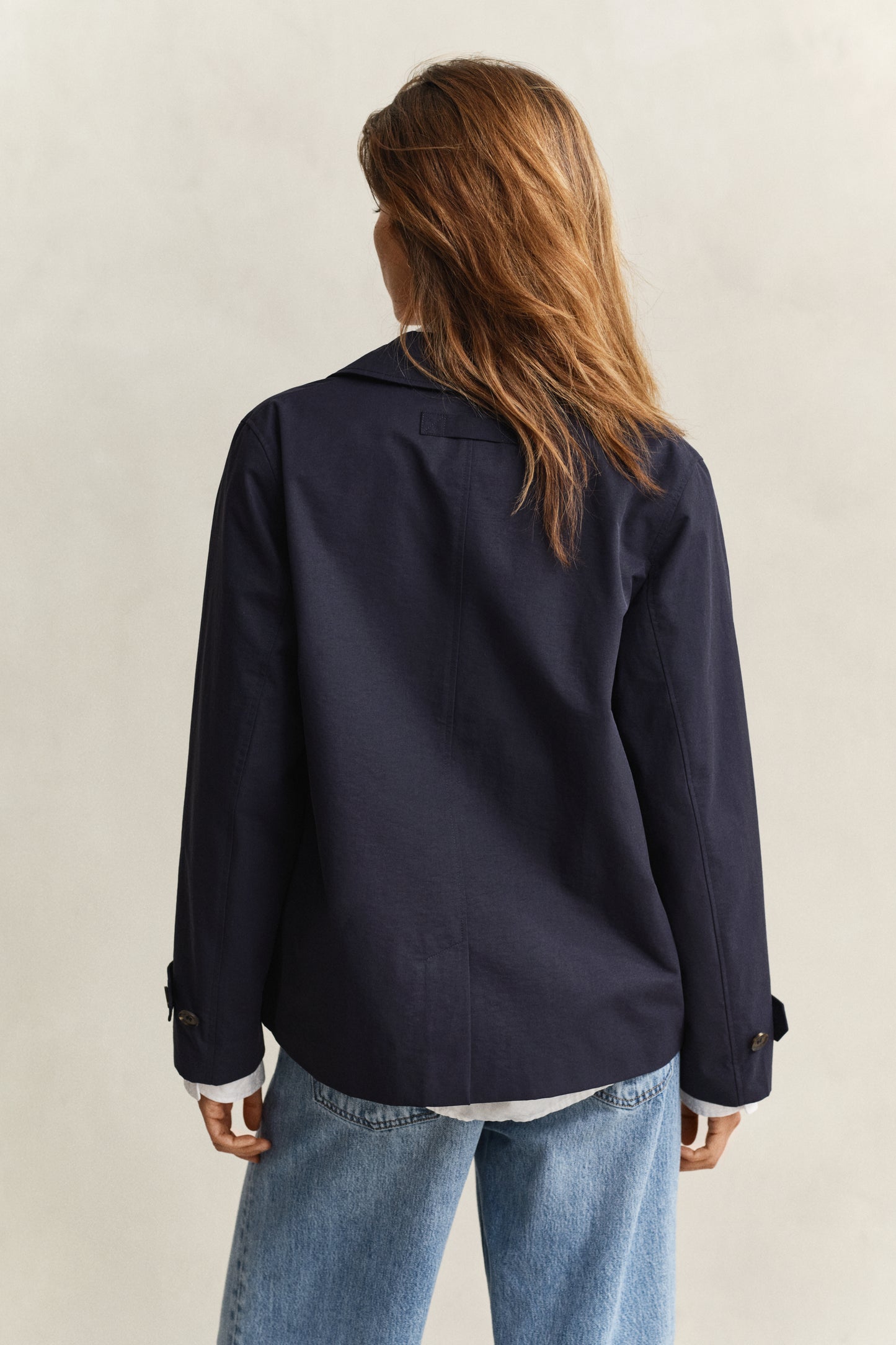 EVENING BLUE, Short Car Coat, BACK-VIEW BY GANT AU.