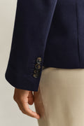 EVENING BLUE, SLIM PIQUE BLAZER, CLOSE-UP BY GANT AU.
