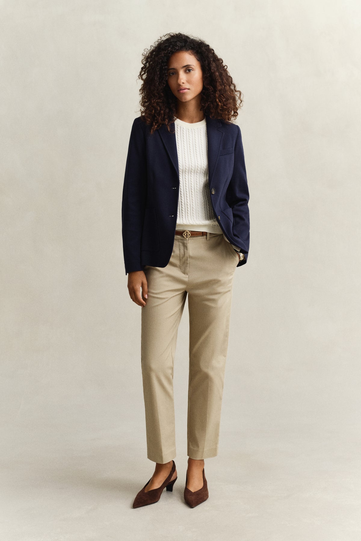 EVENING BLUE, SLIM PIQUE BLAZER BY GANT AU.