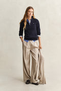 EVENING BLUE, Stretch Cable Half-Zip Sweater BY GANT AU.