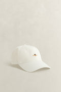EGGSHELL, SHIELD COTTON TWILL CAP, FRONT-VIEW BY GANT AU.