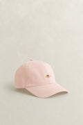 APRICOT PINK, SHIELD COTTON TWILL CAP, FRONT-VIEW BY GANT AU.