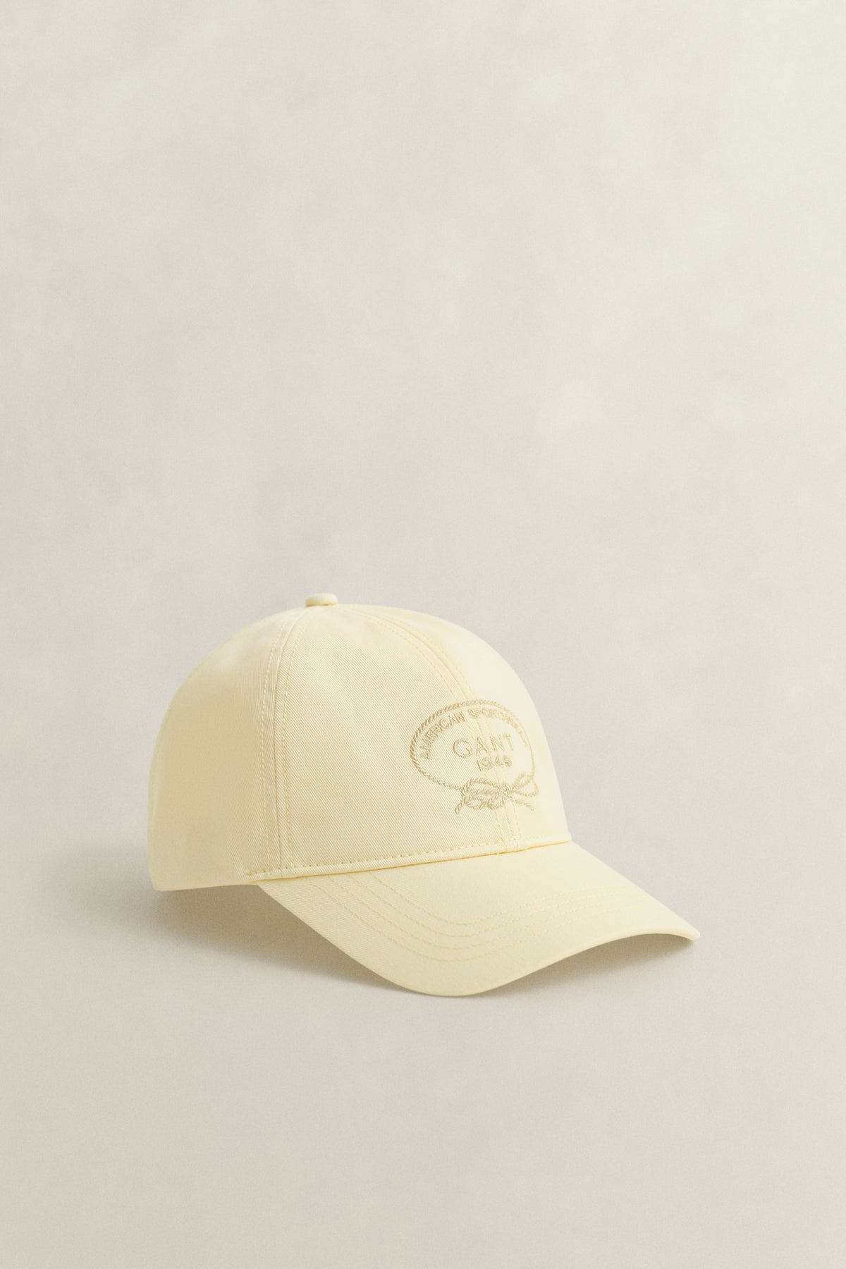 VANILLA YELLOW, GRAPHIC COTTON TWILL CAP, FRONT-VIEW BY GANT AU.