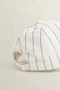 EGGSHELL, STRIPED LINEN BLEND CAP, FLAT-LAY BY GANT AU.