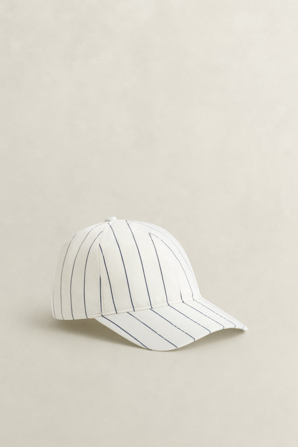 Striped Linen Blend Cap