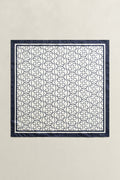 CREAM, MONOGRAM PRINT SILK SCARF, FRONT-VIEW BY GANT AU.
