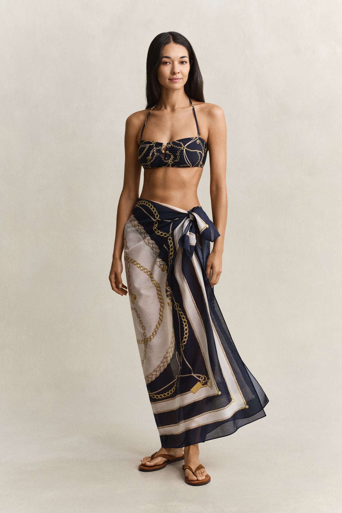 EVENING BLUE, CHAIN PRINT SARONG BY GANT AU.