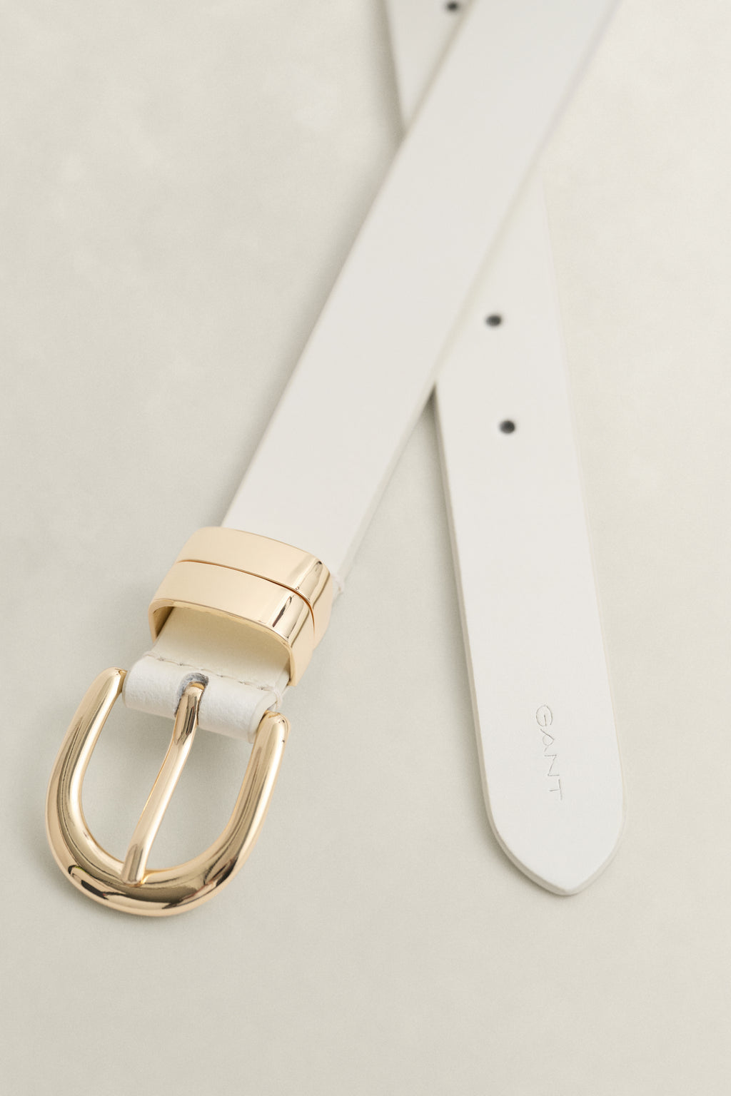 CREAM, Leather Belt, CLOSE-UP BY GANT AU.