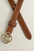 COGNAC, Monogram Leather Belt, CLOSE-UP BY GANT AU.