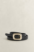 BLACK, Leather Belt BY GANT AU.