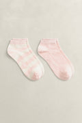 APRICOT PINK, STRIPE AND SOLID ANKLE SOCKS 2-P BY GANT AU.