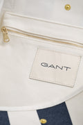 NAVY, AOP CANVAS BEACH BAG, FLAT-LAY BY GANT AU.