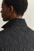 BLACK, QUILTED WINDCHEATER VEST, CLOSE-UP BY GANT AU.